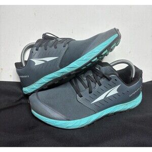 Altra Womens Superior 5 Gray Blue Black Running Athletic Shoes Sneaker Size 9.5